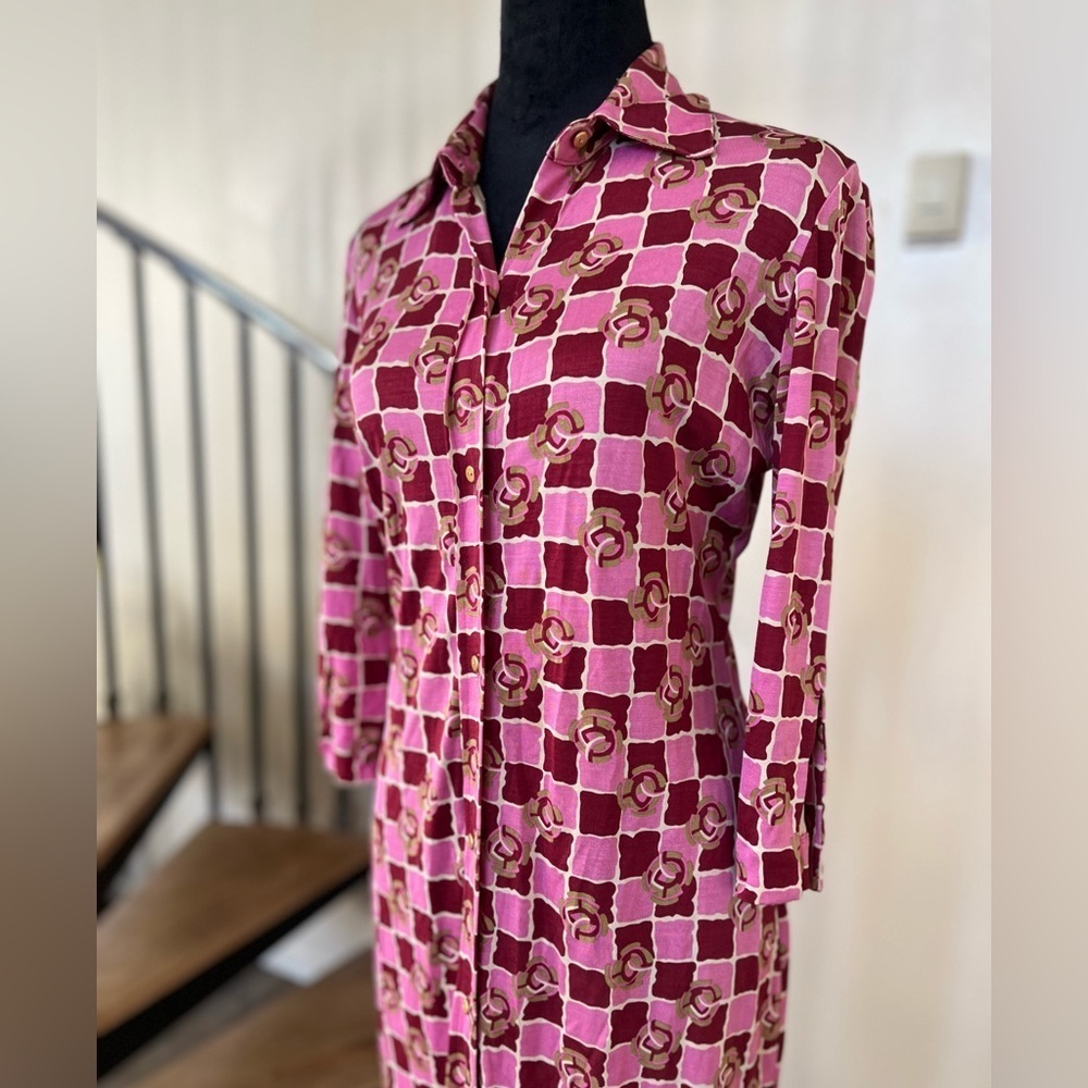 Cacharel Vintage Retro Pink Dress - Picture 2 of 8